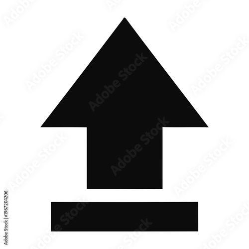 Minimalist Black Upload Icon Symbol for Modern Web and Mobile App Interface
