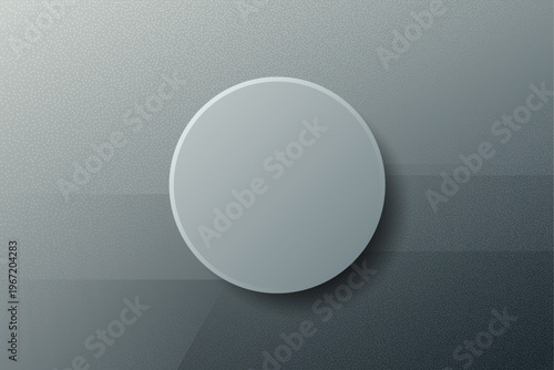 Abstract background with gray circle. White and grey abstract modern transparency circle presentation background. Vector circles template vector design. Object web design. Round shape. Minimal poster.