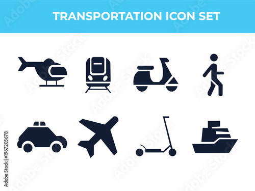 travel icons set