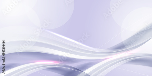 Elegant white abstract wave background with soft gradient curves minimal modern design template