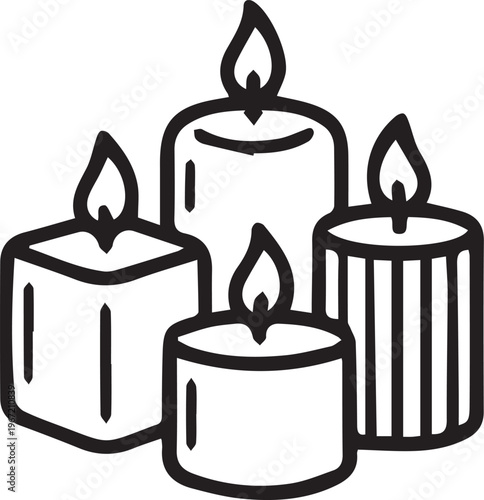 vector illustration of a candle
