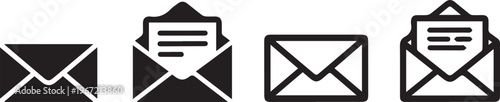 Mail icon set. email icon vector. E-mail icon. Envelope illustration