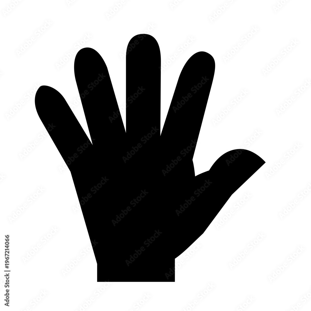 Obraz premium hand silhouette vector