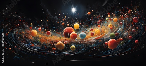 Astral vision fruits slice meets cosmos,generative AI