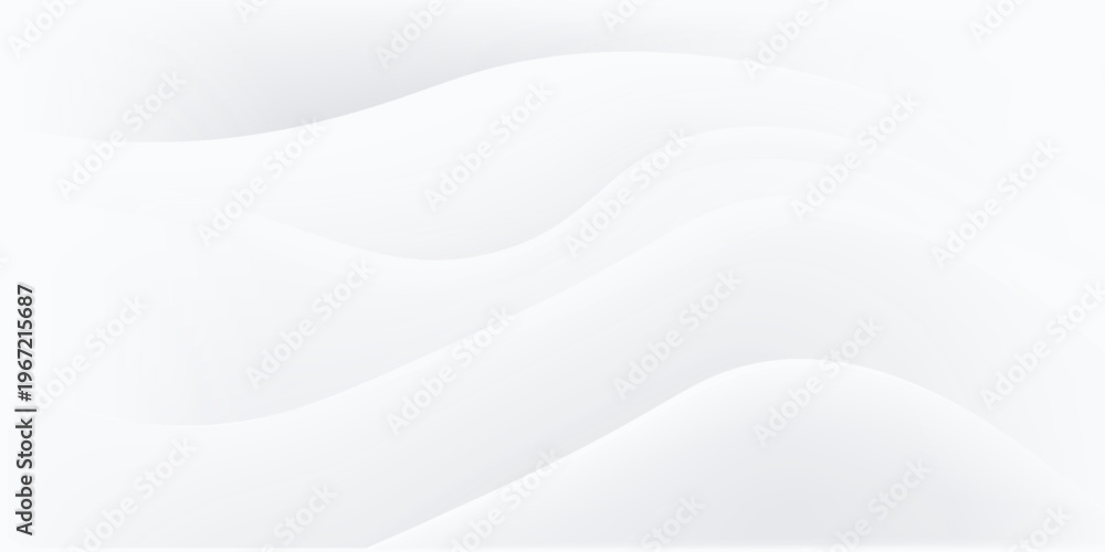 Fototapeta premium Minimalist White Abstract Background with Soft Wave Lines for Elegant Design