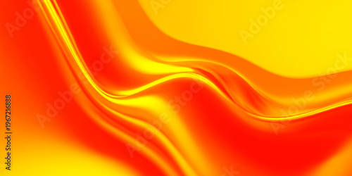 An abstract orange background vector illustration featuring flowing golden waves and a soft silk texture for a modern motion design wallpaper