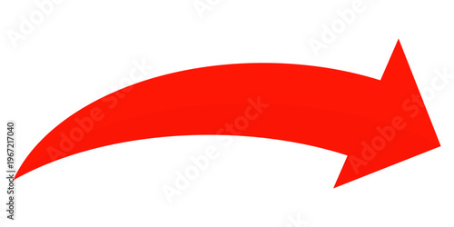 red arrow illustration in flat style	
