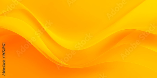 An abstract orange background vector featuring a vibrant yellow gradient design with wave patterns and golden light curves that create a sense of motion and energy through artistic lines