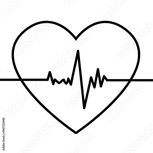 A heart icon with a pulsating line.