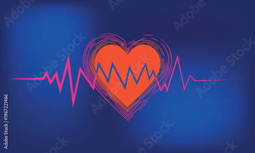 A heart icon with a pulsating line.