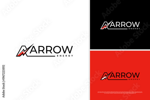 Abstract letter A Energy illustration logo design template