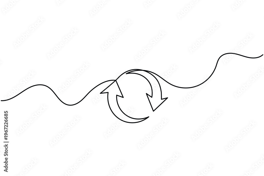 Obraz premium Arrow symbol representing continuous business progress and success