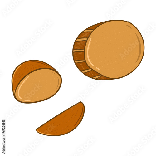 Hand drawn bread, bread icon in doodle style