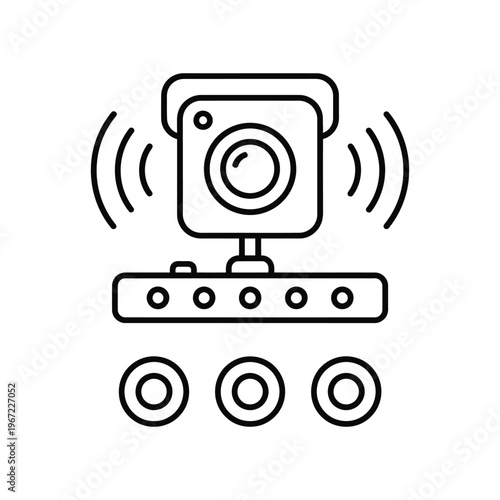 Automated industrial camera system for quality control inspection on a manufacturing production line using computer vision and smart sensor technology