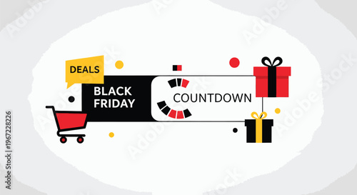 Black Friday Sale Countdown Shopping Deals.