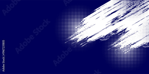 Dots halftone white and blue color pattern gradient grunge texture background. Dots pop art comics sport style vector illustration vector grunge