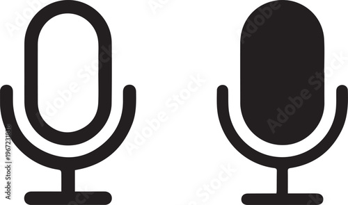 Microphone vector icon on white background