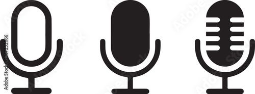 Microphone vector icon on white background