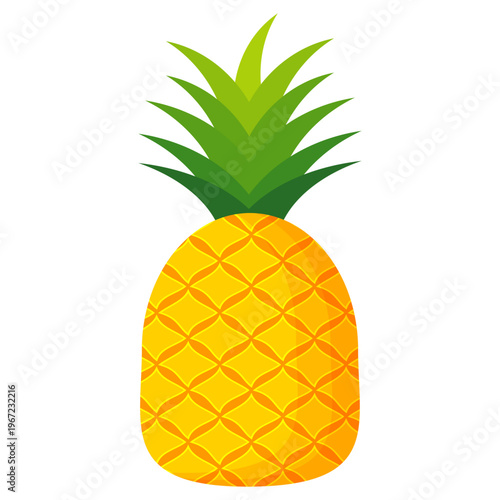 Fresh pineapple fruit illustration, summer pineapple fruit theme. Summer design for holiday promotion and printed on clothing