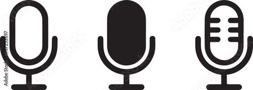 Microphone vector icon on white background