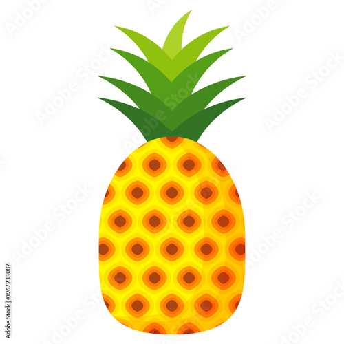 Fresh pineapple fruit illustration, summer pineapple fruit theme. Summer design for holiday promotion and printed on clothing