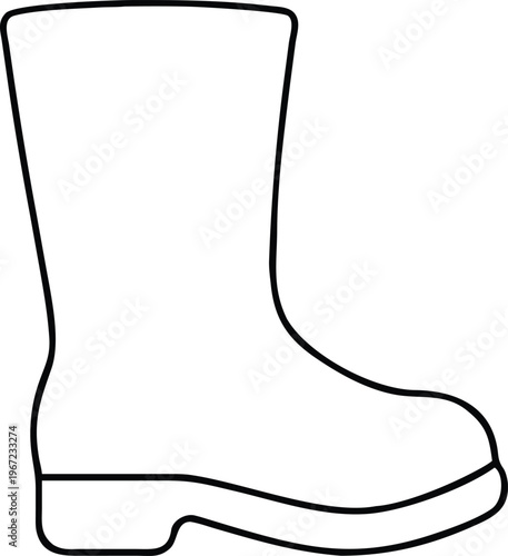 Durable Wellington Boot Featuring a Tall Shaft and Flat Sole for Outdoor Adventures and Rainy Days