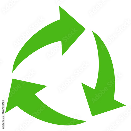 green recycling arrow. renewable ecological and natural icon element	
