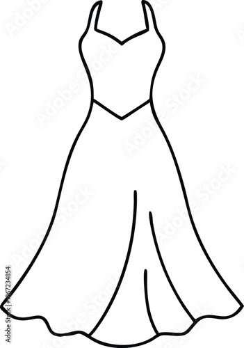 Elegant evening gown featuring a classic halter neckline and a flowing full length skirt