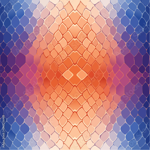 Seamless Snake Skin Texture in Apricot Crush and Twilight Glow Colors