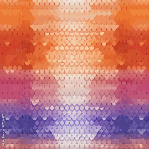 Seamless Snake Skin Texture in Apricot Crush and Twilight Glow Colors