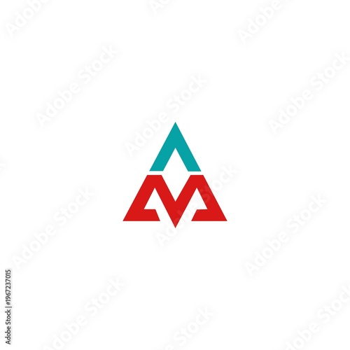 Triangle unique vector logo template design