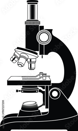 microscope isolated on white background