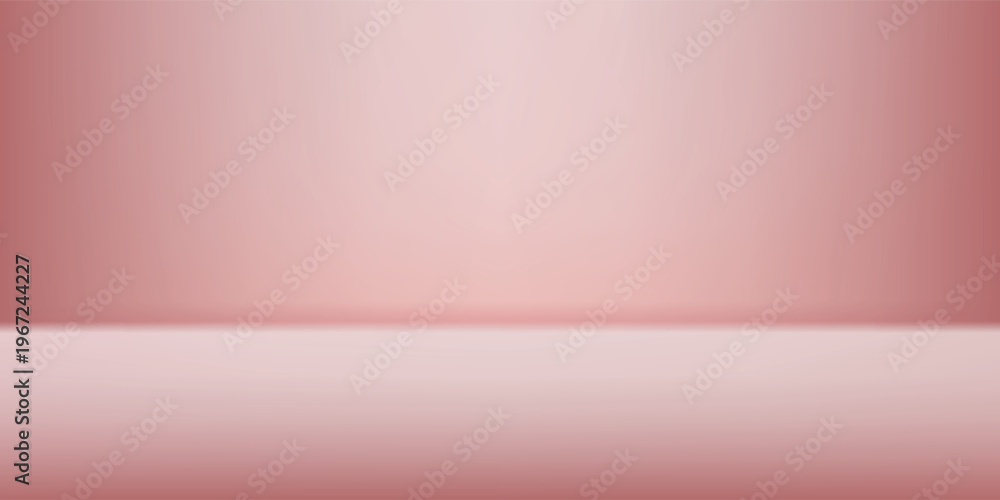 Obraz premium Minimalist studio room gradient background in a deep rose-gold tone