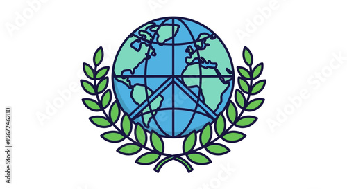 United Nations Earth Globe Emblem.