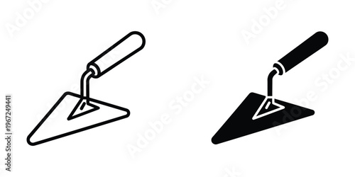Comparison of a trowel and a putty knife for construction and finishing tasks