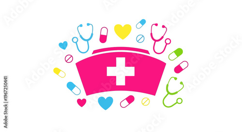 Medical symbol with cross logo sign.