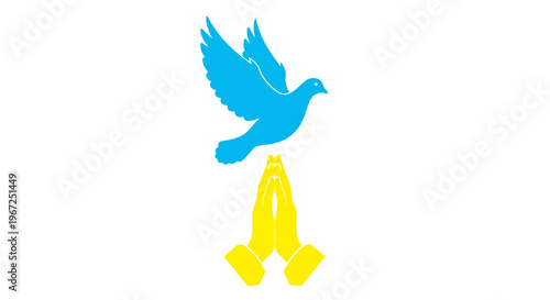 Blue Bird Sitting on Yellow Letter.