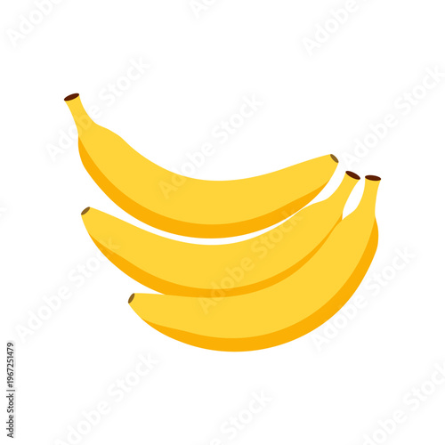 Banana bunch vector illustration, fresh banana fruit icon