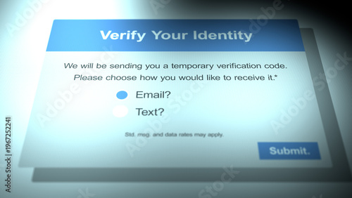 A 2-Way Authentication Box Pops up on Computer Screen for Security Code - Email Checked