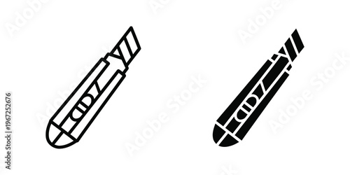 Contrasting visual styles of a pencil and a stylus with the same branding design