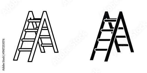 Comparison of extension ladders in different configurations and materials