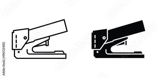 Comparison of stapler designs in open and closed states for office use