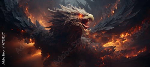 Astral vision griffin meets cosmos,generative AI