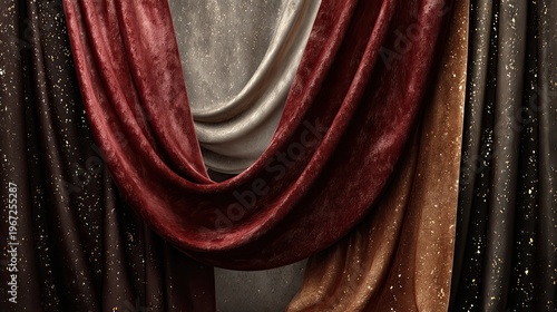 luxurious velvet fabric draped in elegant folds