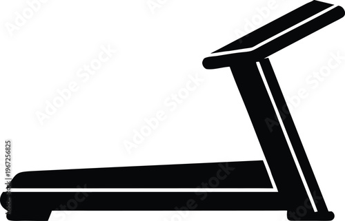 Treadmill exercise machine fitness gym vector icon silhouette