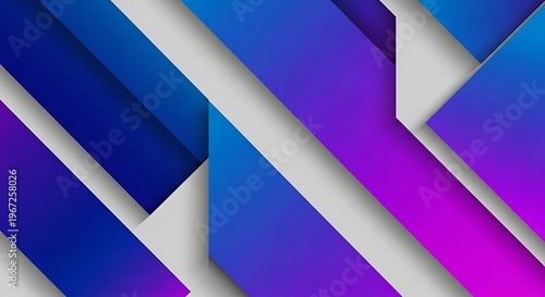 Geometric shapes in blue purple hues.