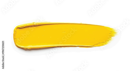Yellow oil paint brush stroke