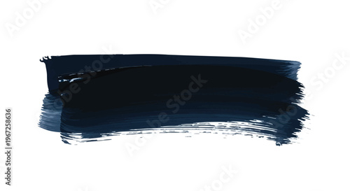 Dark blue paint brush stroke