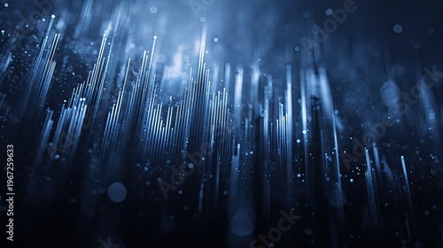 abstract blue background with glowing lines and particles
