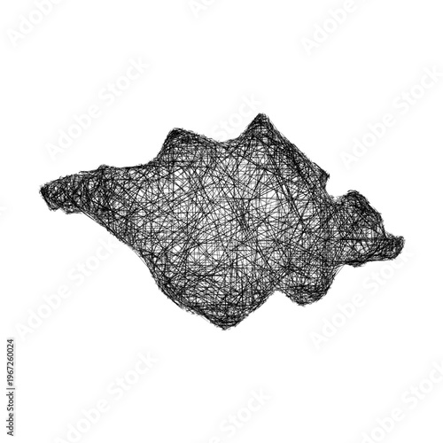 Sketch Tlaxcala outline map design